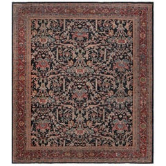Antiquités - Tapis persan Sultanabad en laine fait à la main