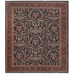 Antique Persian Sultanabad Handmade Wool Rug