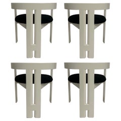 Tobia Scarpa, ensemble de quatre chaises en bois de Pigreco pour Gavina, Italie (1959)