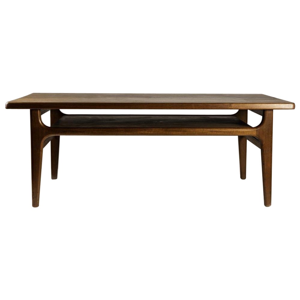 Danish Center Table in Teak signed by Niels Bach, 1960s For Sale
