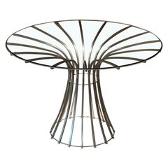 Wonderful and rare Xavier Fréal Stainless Steel Table