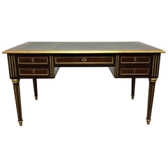 French Napoleon III Louis XVI-Style Mahogany Desk