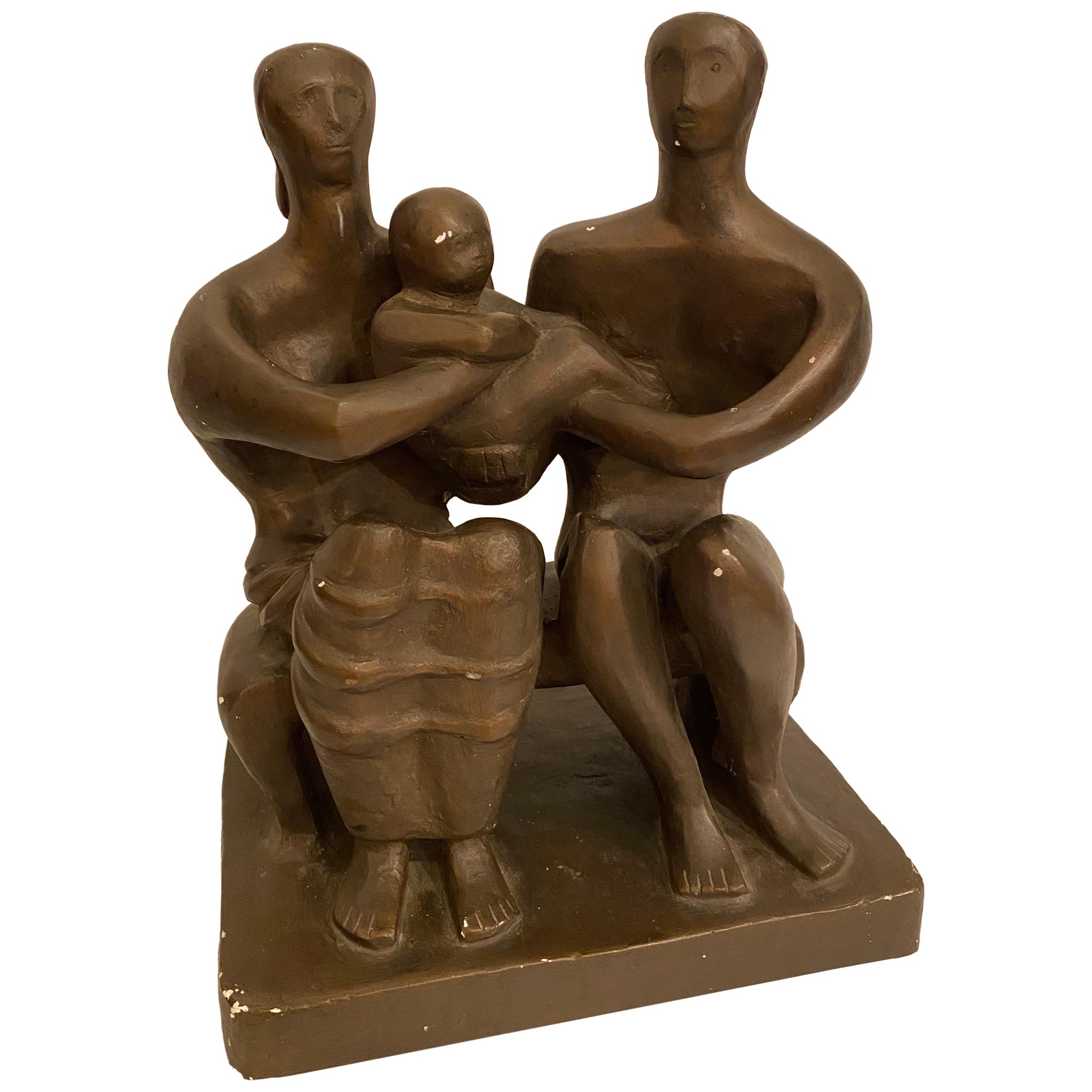 Austin Productions Famille assise de style Henry Moore en vente