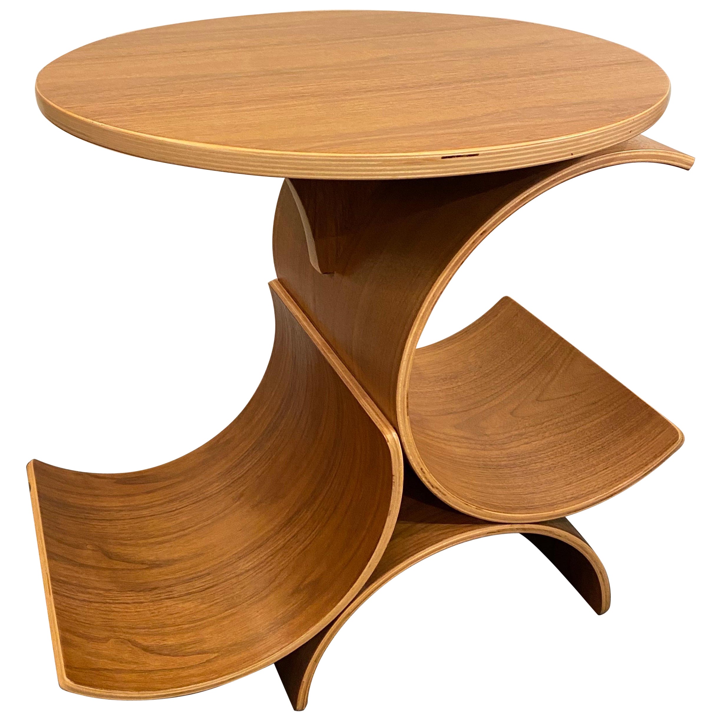 Molded Plywood Side Table For Sale