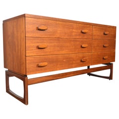 Vintage Quadrille Six Drawer Lowboy Dresser In Teak #2