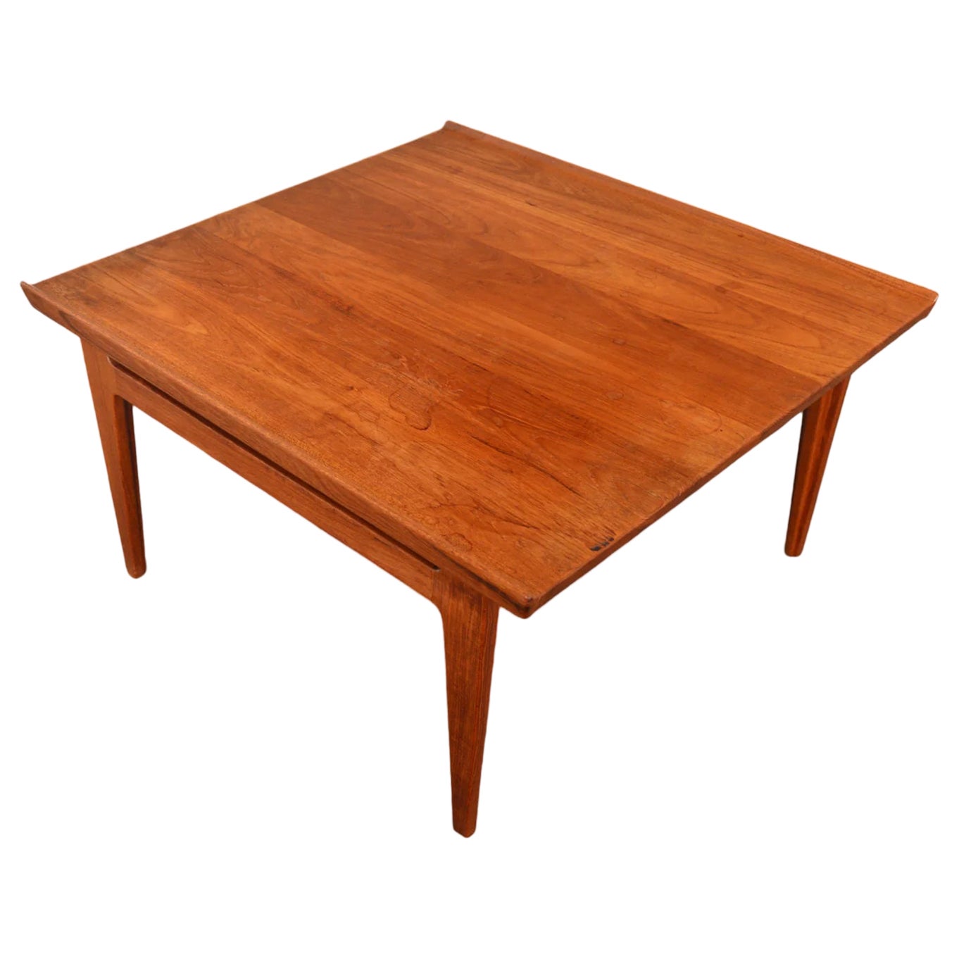 Square Solid Teak Coffee Table By Finn Juhl For Sale