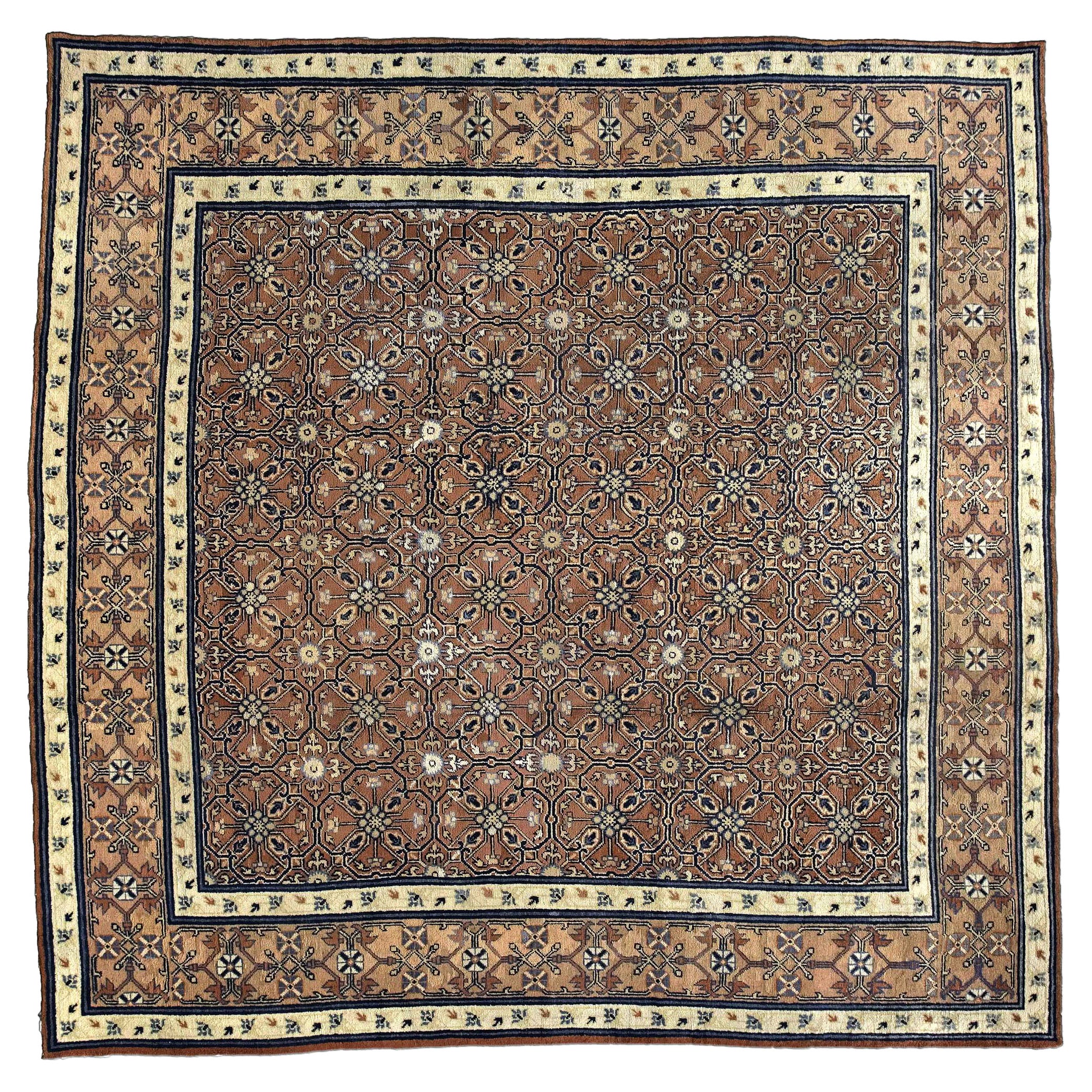19th Century Khotan Samarkand Wool Rug For Sale