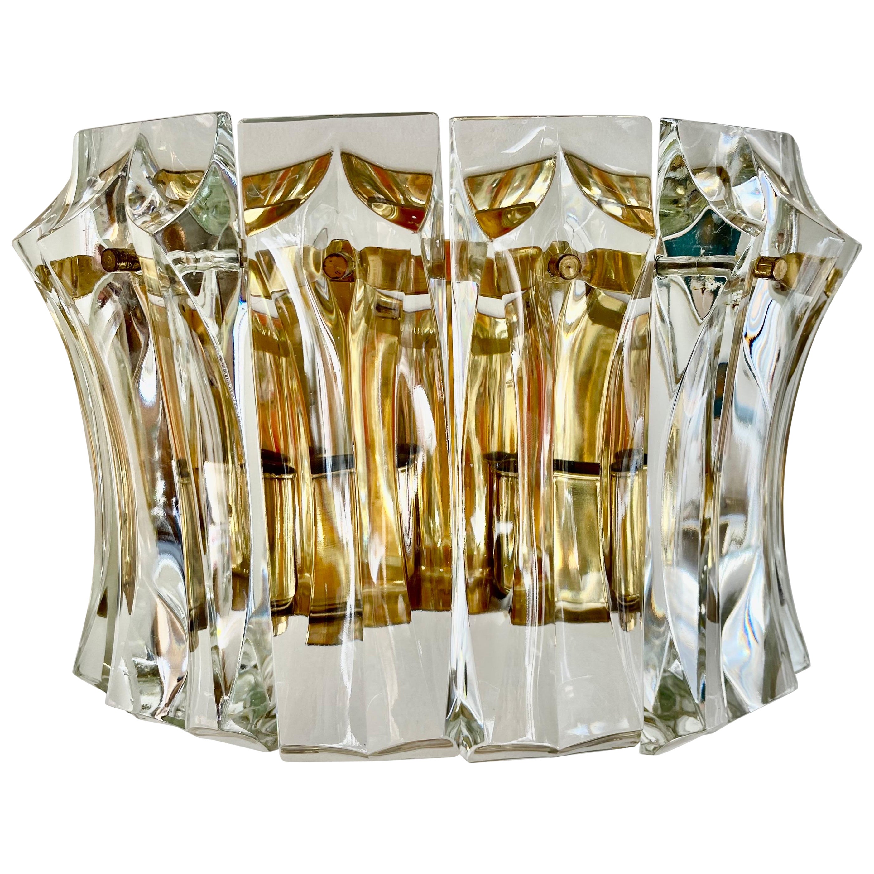 Venini Wall Lighting Murano Glass crystal , Italy 1970 For Sale