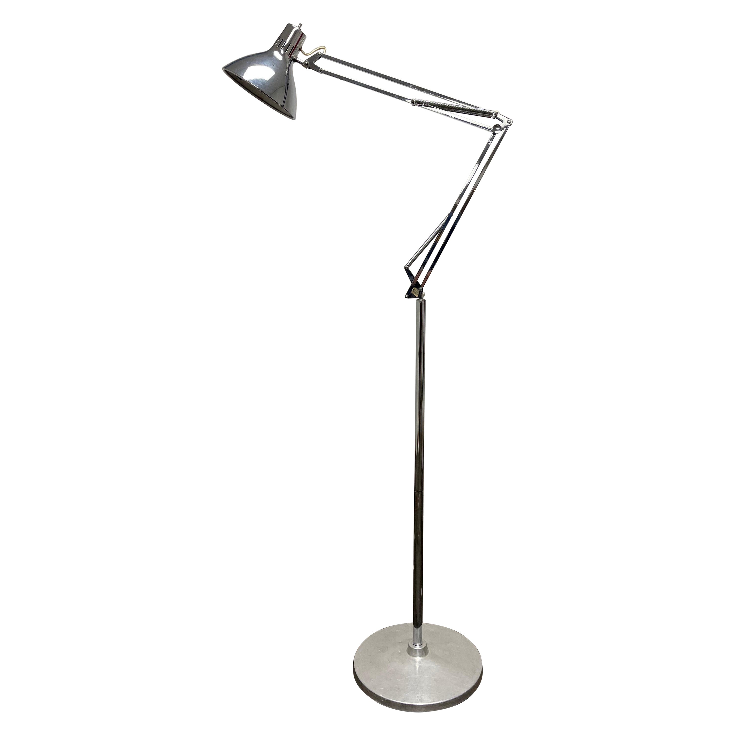 Vintage Chrome Anglepoise Floor by Jacobsen for Luxo