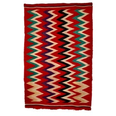 Antique Navajo Germantown ZigZag Blanket