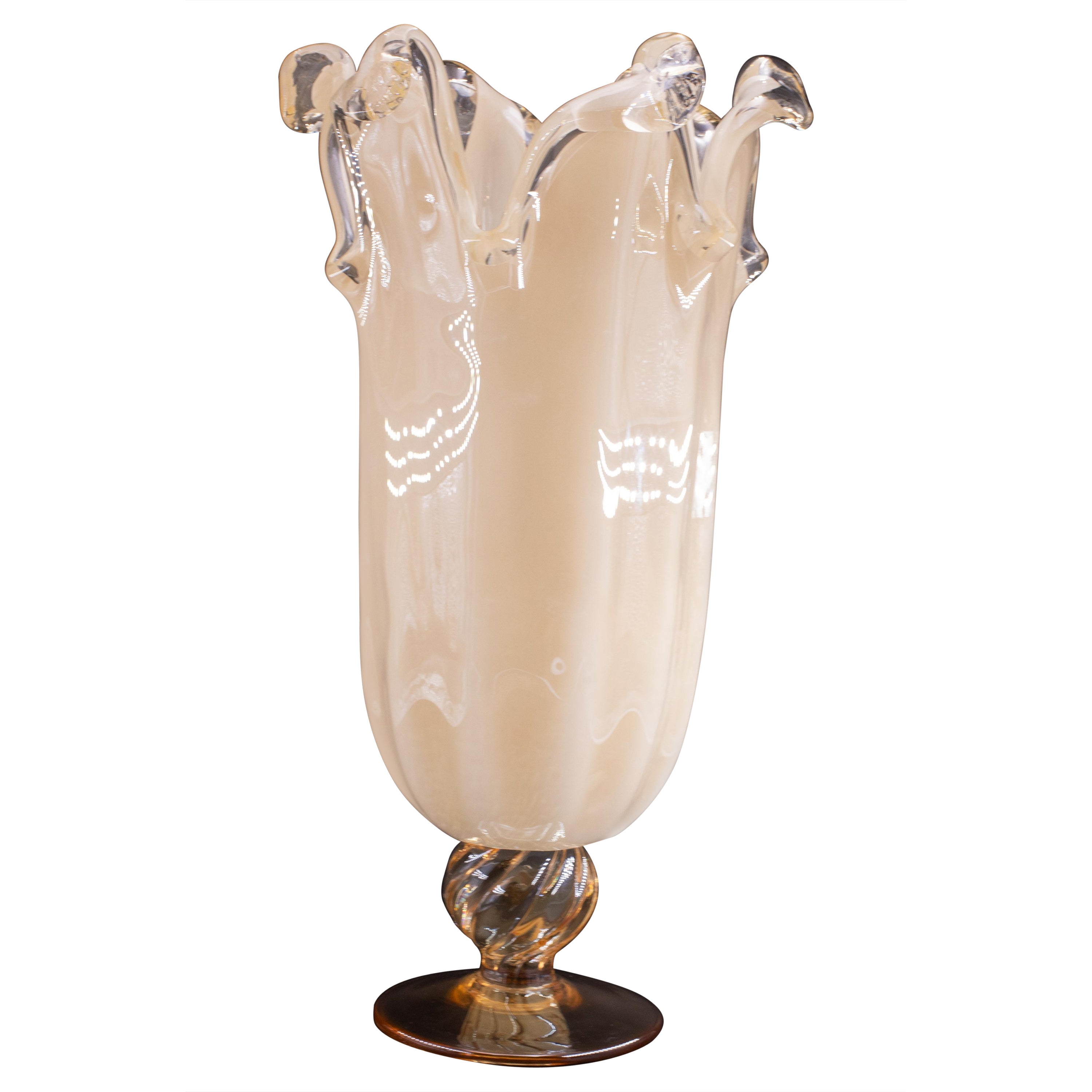 Amazing Large Size Murano Glass Vase For Sale
