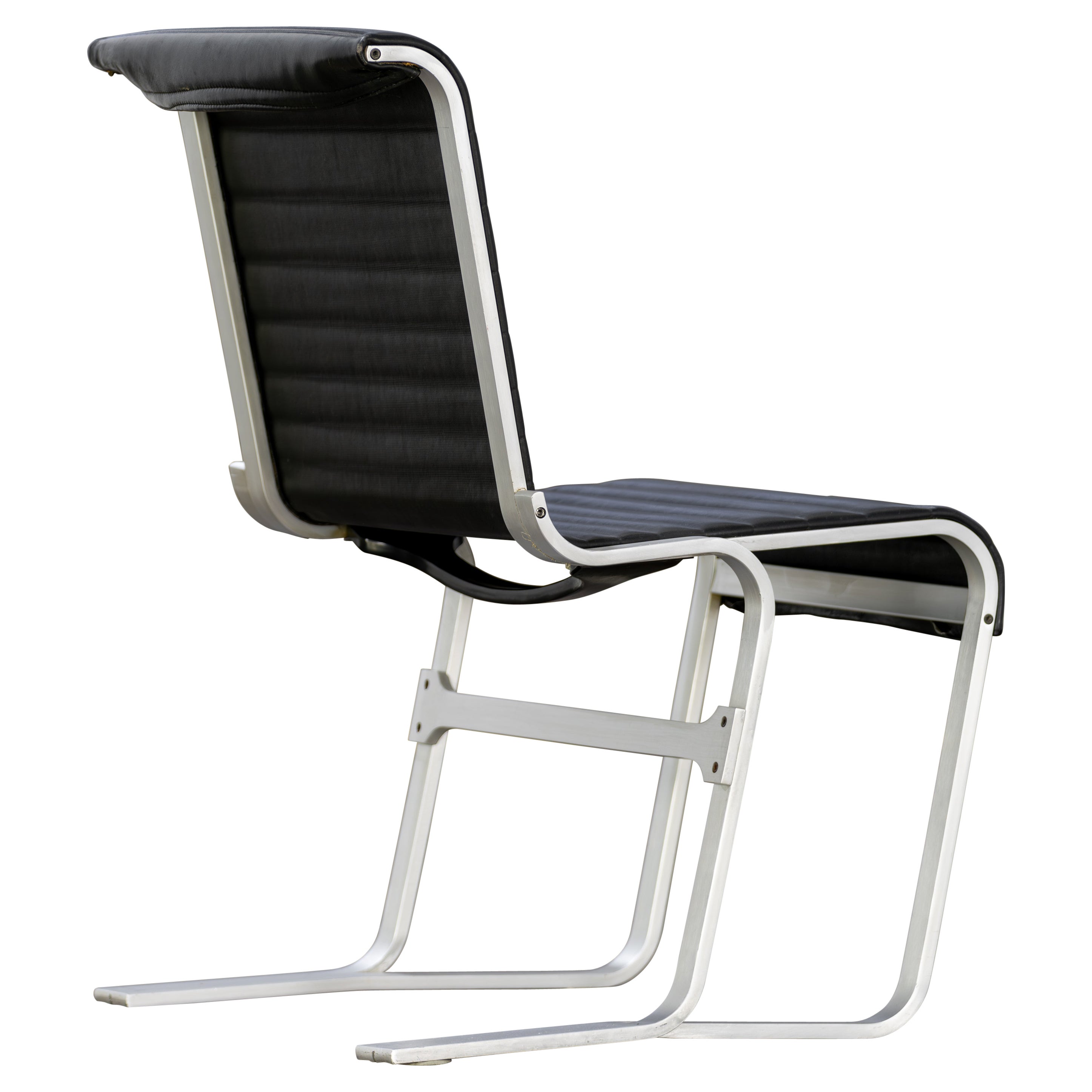 Marcel Breuer Aluminium Chair 1933 ICF Cadsana Italy MoMa Museum Bauhaus Black For Sale