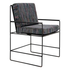 Minimalist Steel Armchair, c.1980