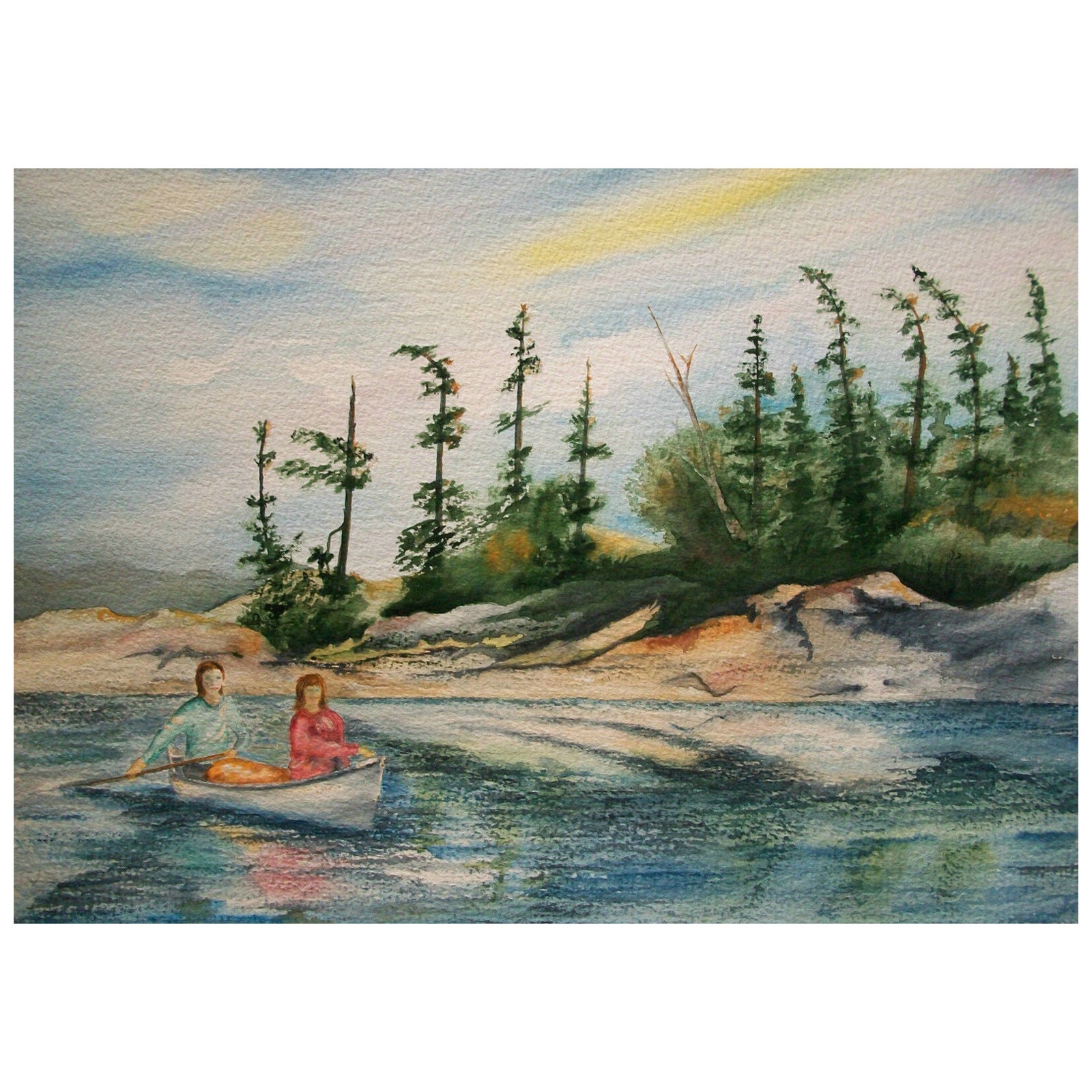 VELLA STRAND - Untitled - Vintage Canadian Watercolor - Circa 1992 For Sale