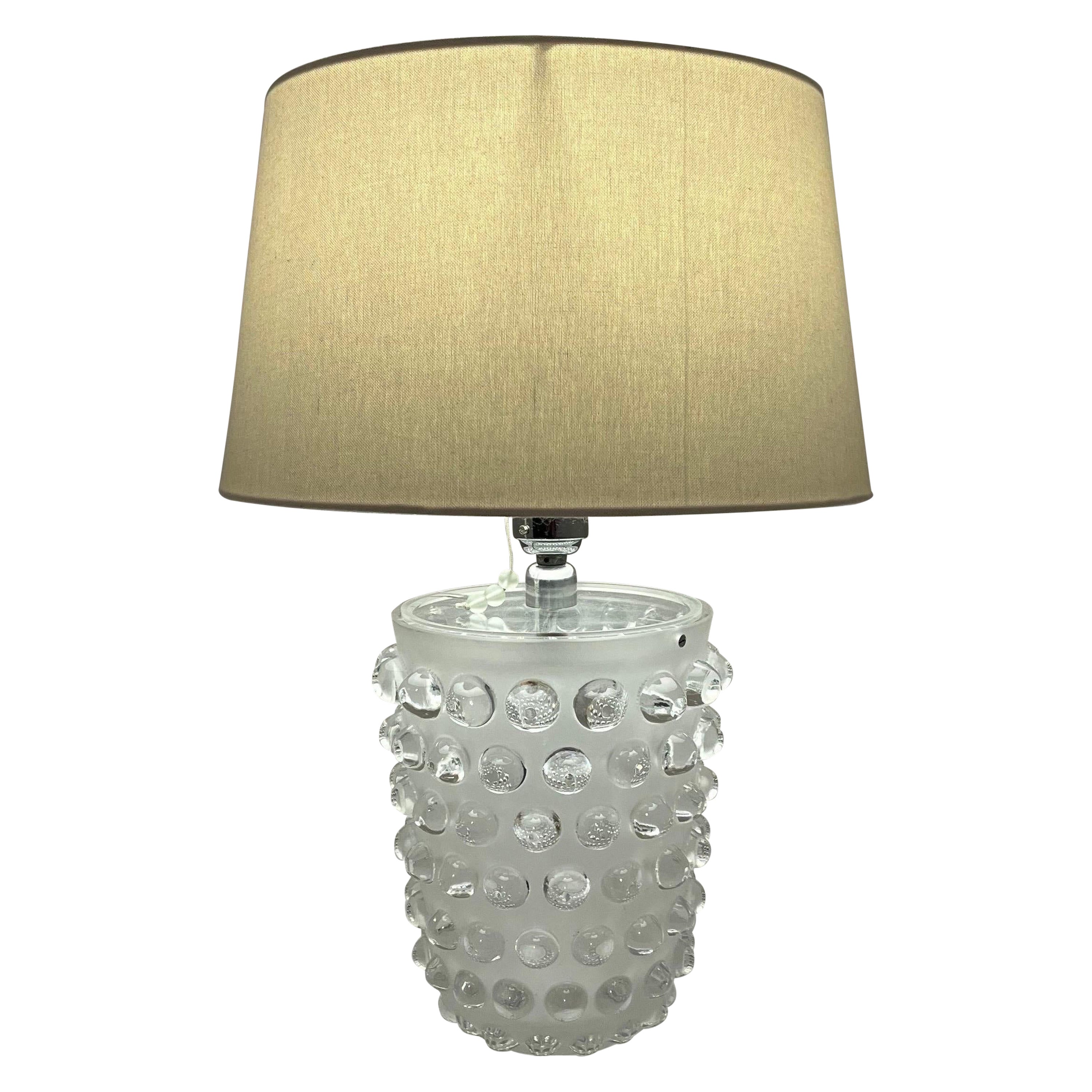 Lampada con vaso Mossi di Lalique prima del 1977