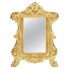 Antique Specchio Italiano Dorato Intagliato inizio 1800 in stile Luigi XV 