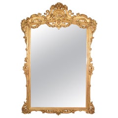 Antique Mirror. Carved and gilded wood. Spain, 19th century. 