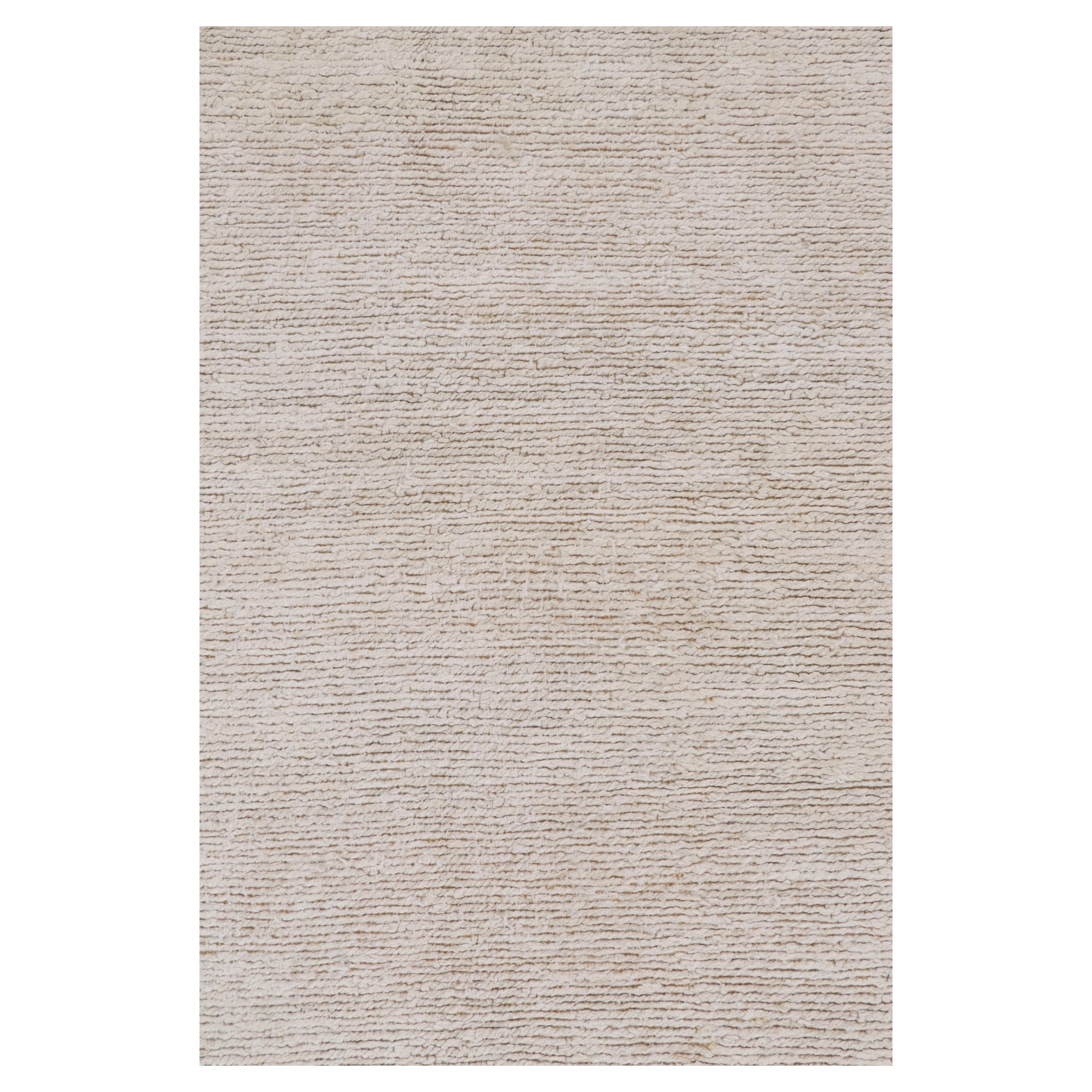 Rug & Kilim’s Contemporary Hemp Rug in Beige and Off-White Tones For Sale