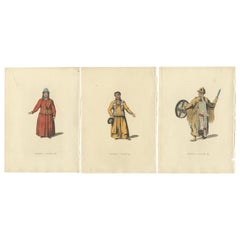 Bratzkian Attire und Shamanic Regalia in russischen Gravuren des 19. Jahrhunderts, 1814