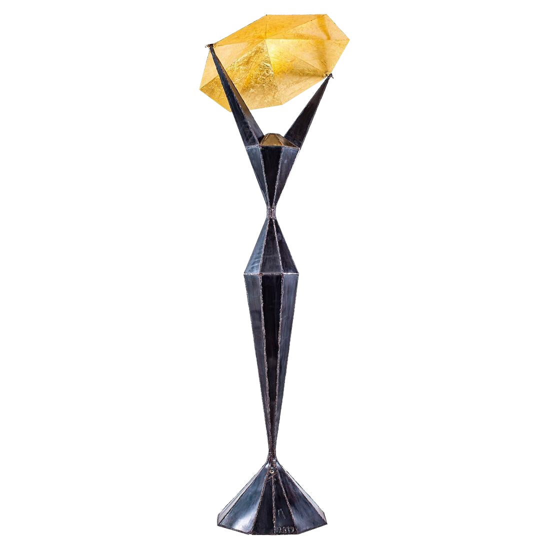 21st Century Unique Sculptural Lamp La Sirène Noire by Fantôme For Sale