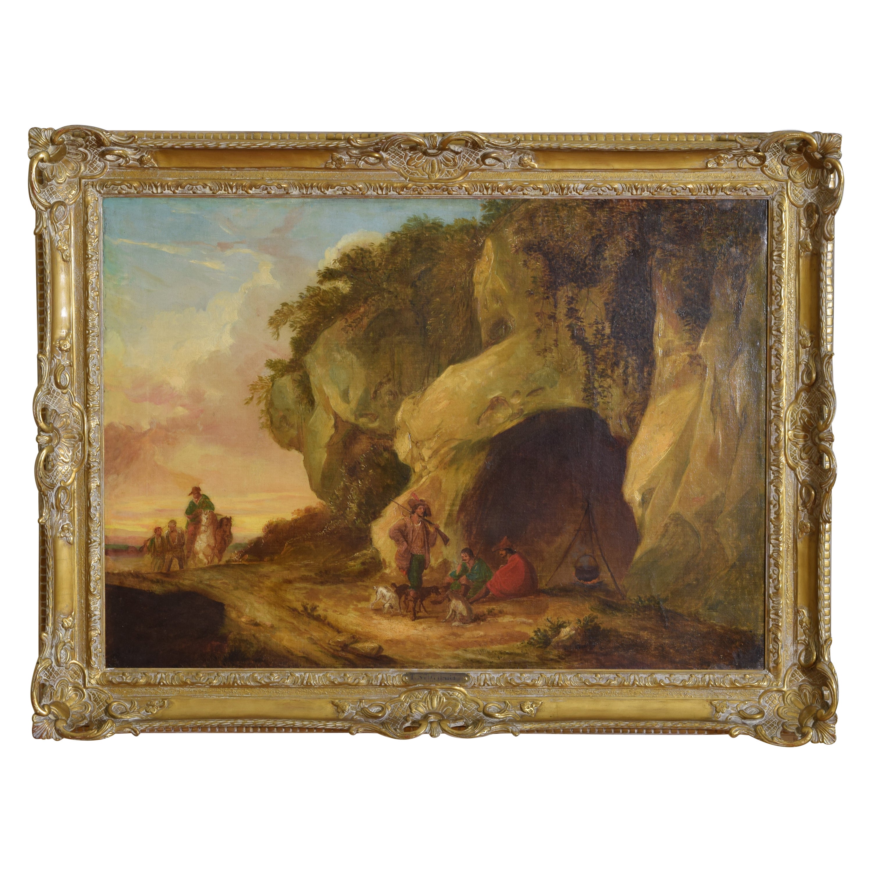 Englisch, Öl auf Leinwand, Die Gefangenschaft, T. Stothart zugeschrieben (1755-1834) im Angebot