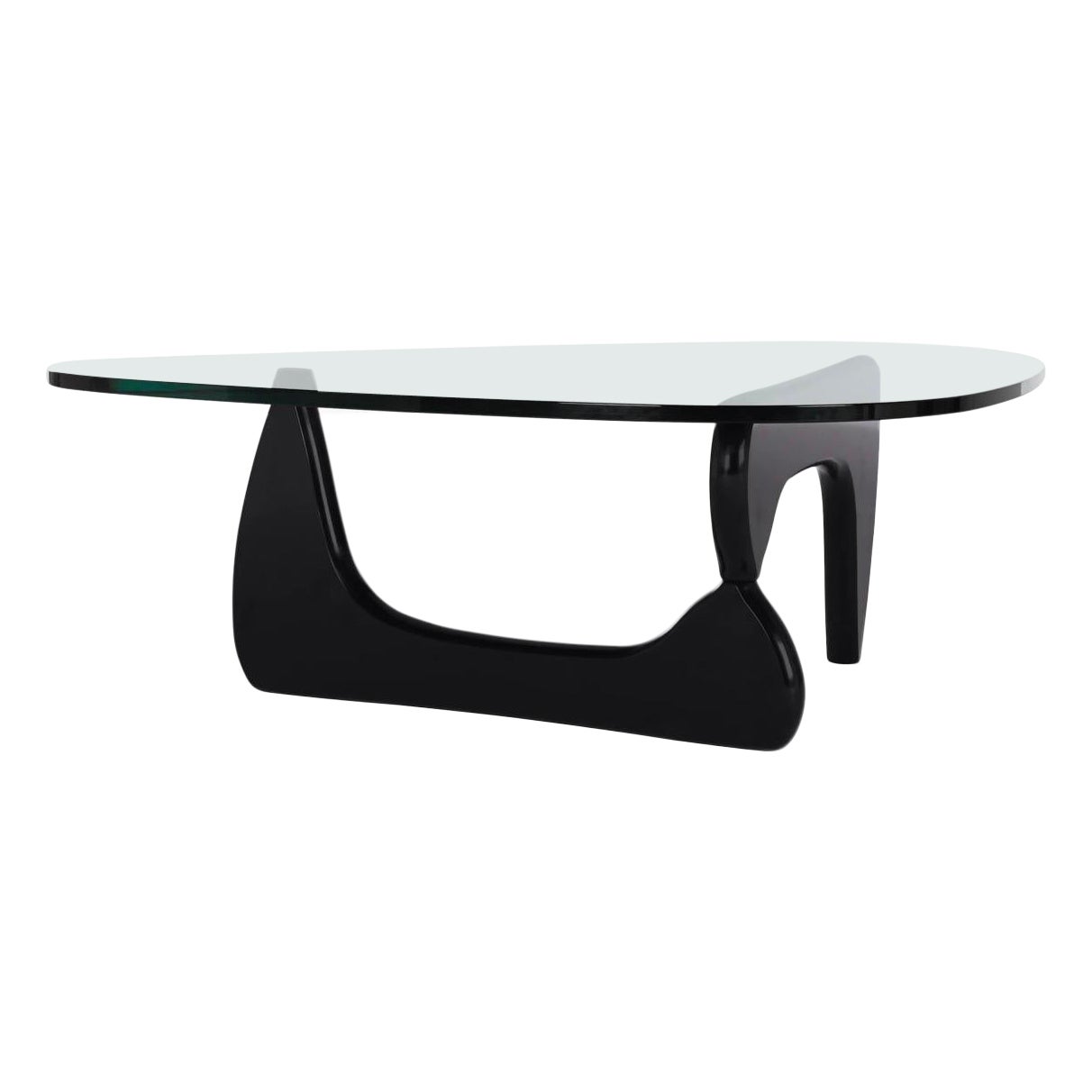 Signed Herman Miller by Isamu Noguchi Glass Cocktail Coffee Table