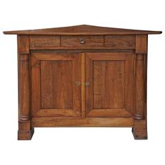 19th Century French Fruitwood Encoignure or Corner Cabinet