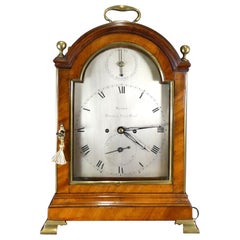 Antique Georgian Mahogany English Bracket Clock by Scott, Tottenham Court Road, London