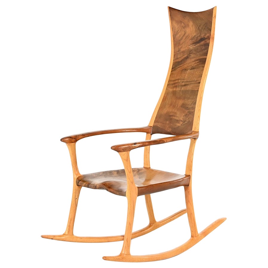 Donald Gordon Rocking Chair Kauri Wood Oak Sam Maloof New Zealand  For Sale