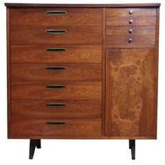 Vintage George Nakashima "Origins" Widdicomb Walnut Tall Chest Dresser 1962