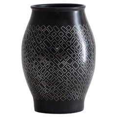 Bidri Traditionelle indische handgefertigte Tunis-Vase aus Guss