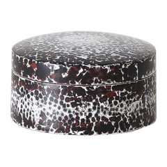 Lacquered Eggshell Round Brule Box, Small by Alexander Lamont