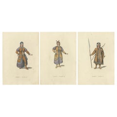 Used Engravings Depicting the Dress and Manners of the Yakouti Tribes in Russia, 1814