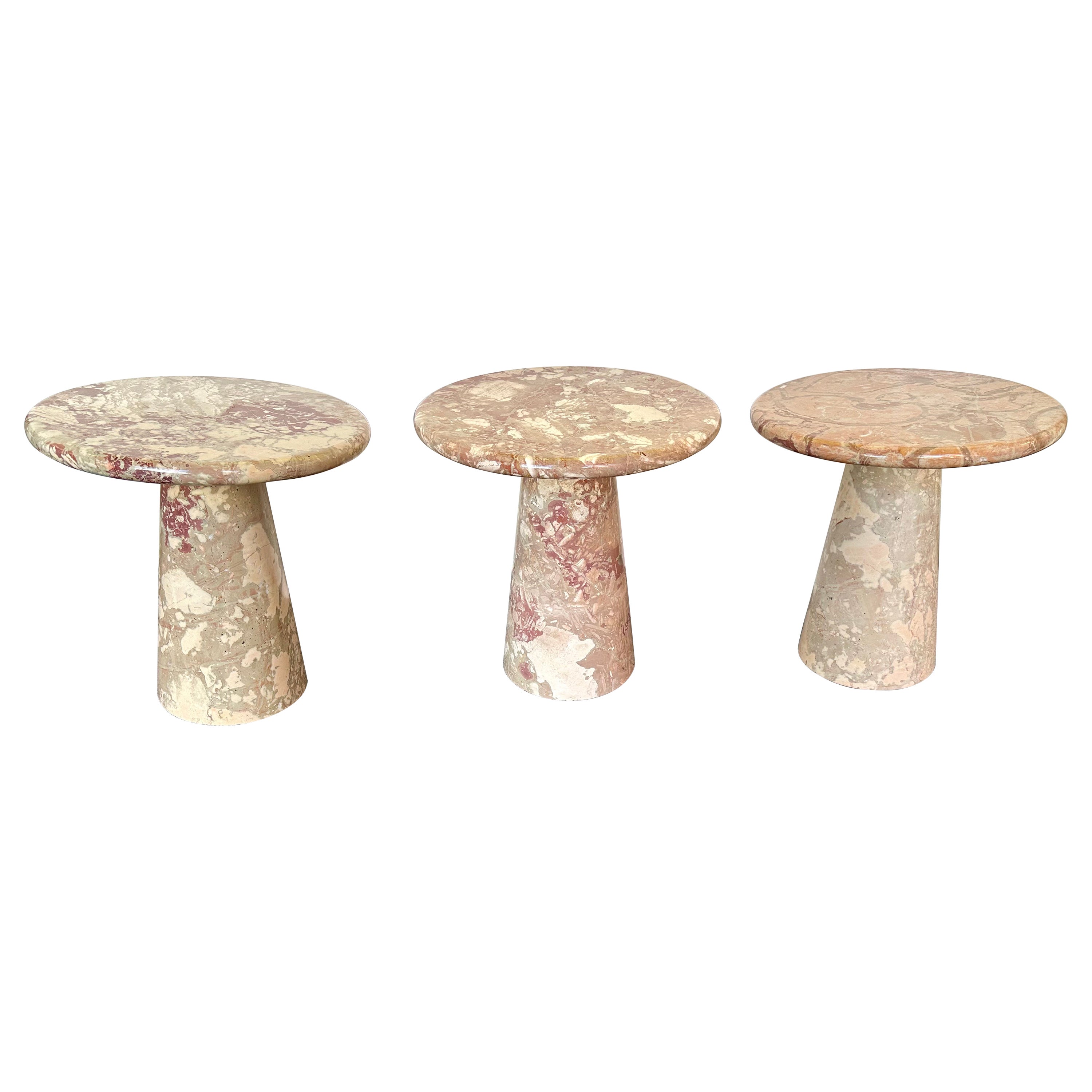 Mid-Century Pink Marble Table, Italy, 1980s For Sale