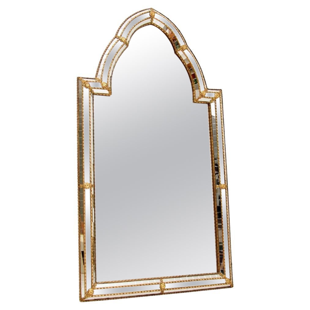 Vintage Italian Hollywood Regency Style Mirror For Sale