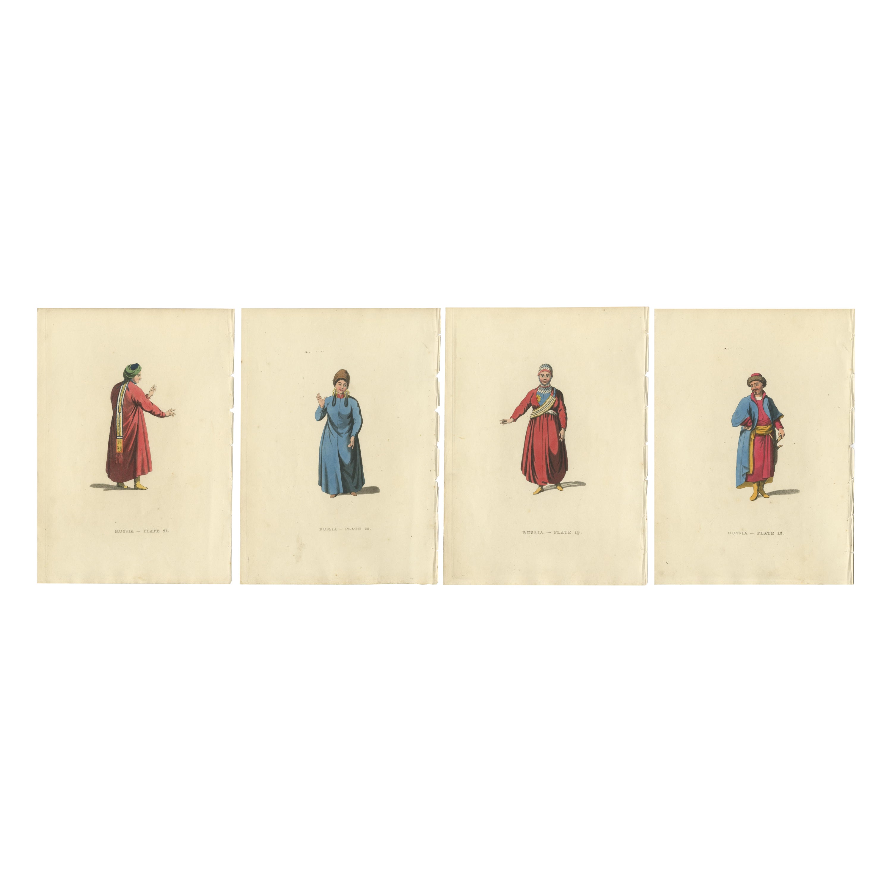 Représentations pittoresques de la robe et des manières des Russes, 1814 en vente