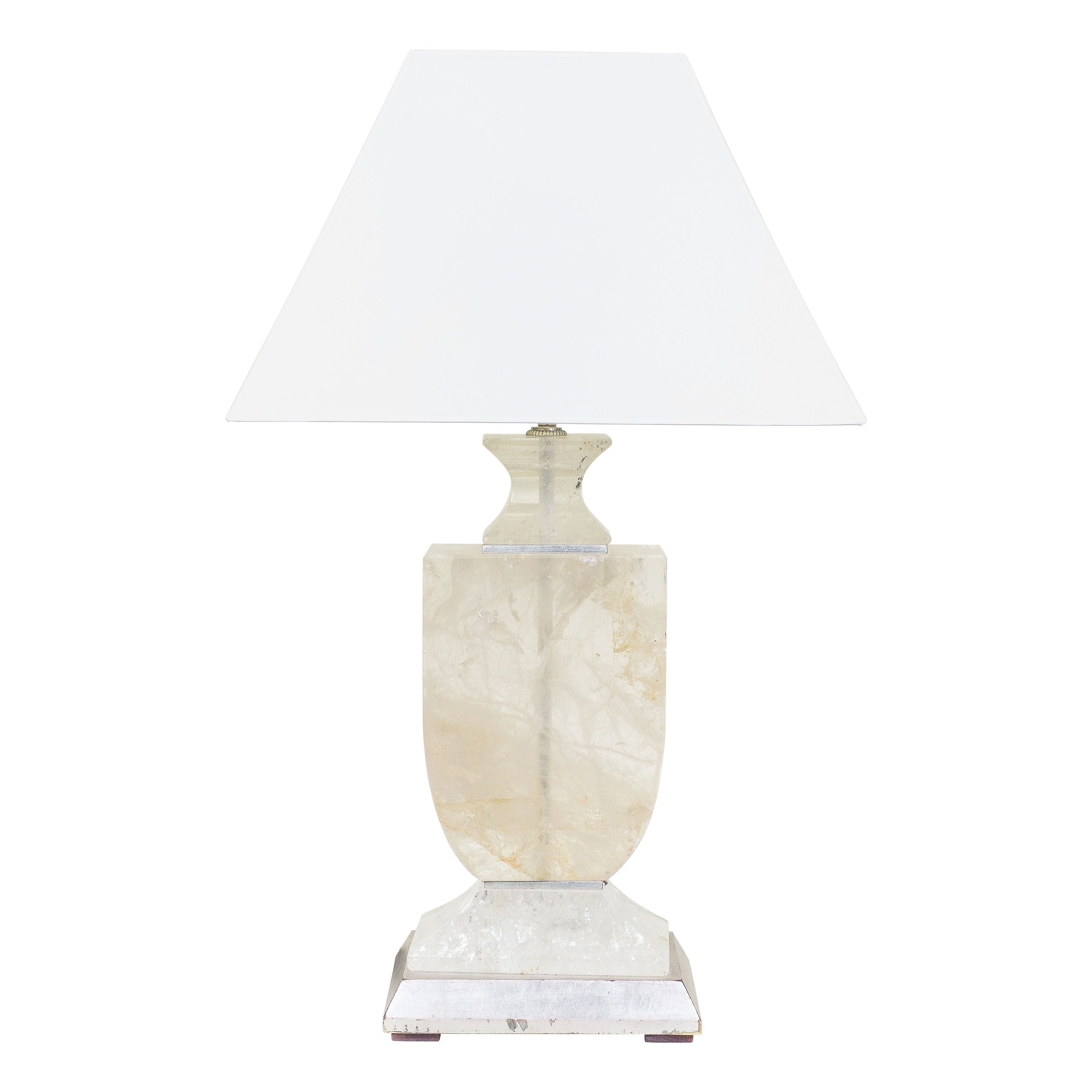 Eine Bergkristall-Lampe im Art Deco-Stil