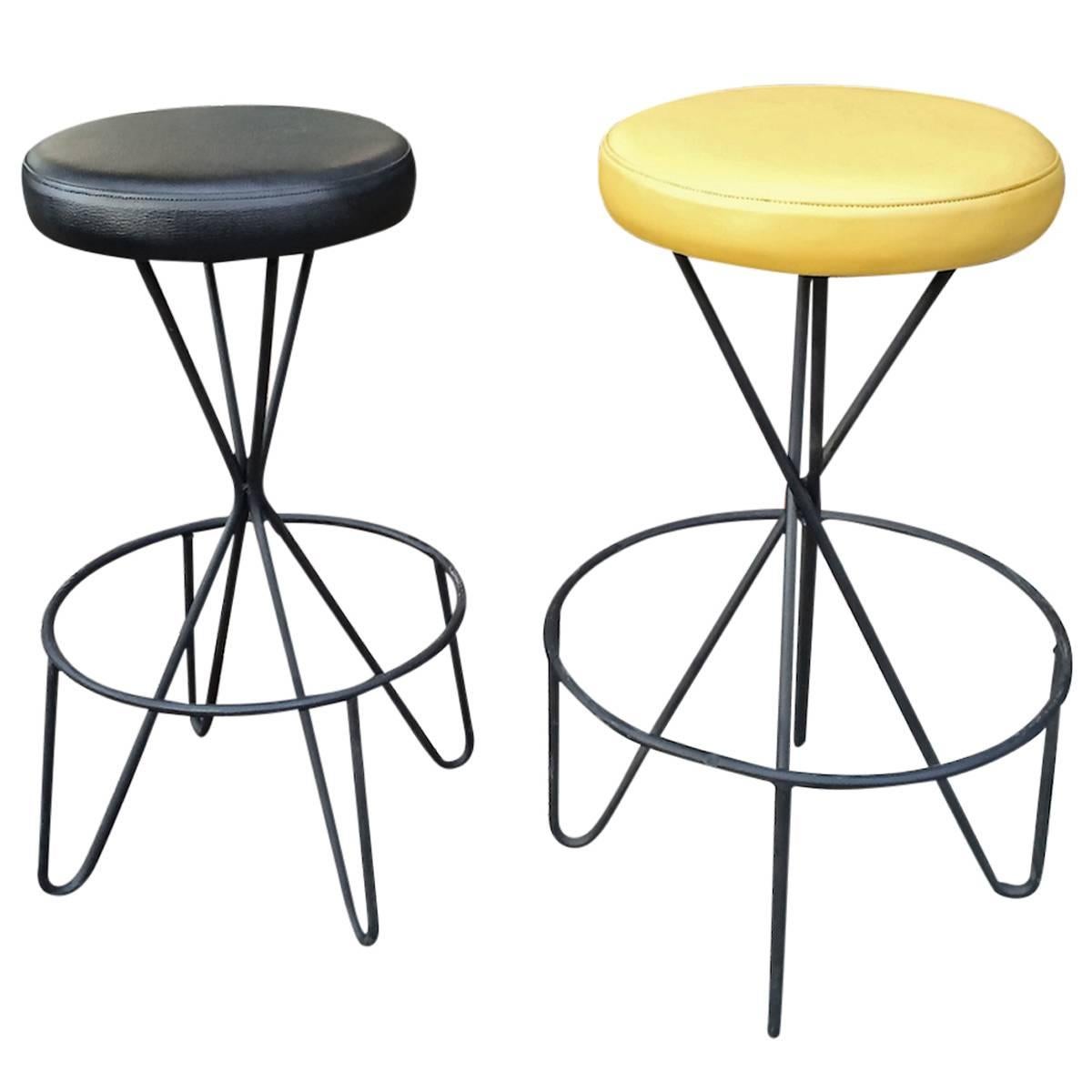 MidCentury Modern Frederick Weinberg Bar Stools For Sale at 1stDibs