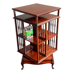 Great Quality Used Queen Anne Style Revolving Bookcase by James Shoolbred