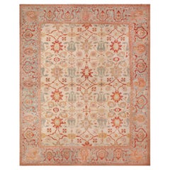 Antiker persischer Sultanabad-Teppich in Übergröße in Elfenbein Happy Jewel Tone in Übergröße 18'2" x 22'6"