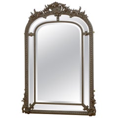 Antique 19th Century French Wall Mirror H176cm