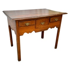 Antique 19th Century English Oak Lowboy Side Table