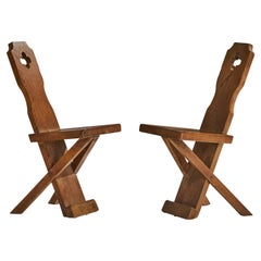Used Danish Designer, Side Chairs, Oak, Denmark, 1920s