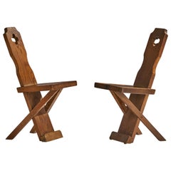 Used Danish Designer, Side Chairs, Oak, Denmark, 1920s