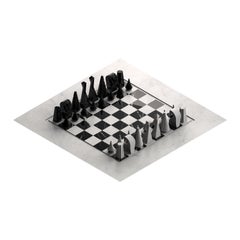 "Metis" Set di scacchi in marmo Bianco Carrara e Nero Marquina
