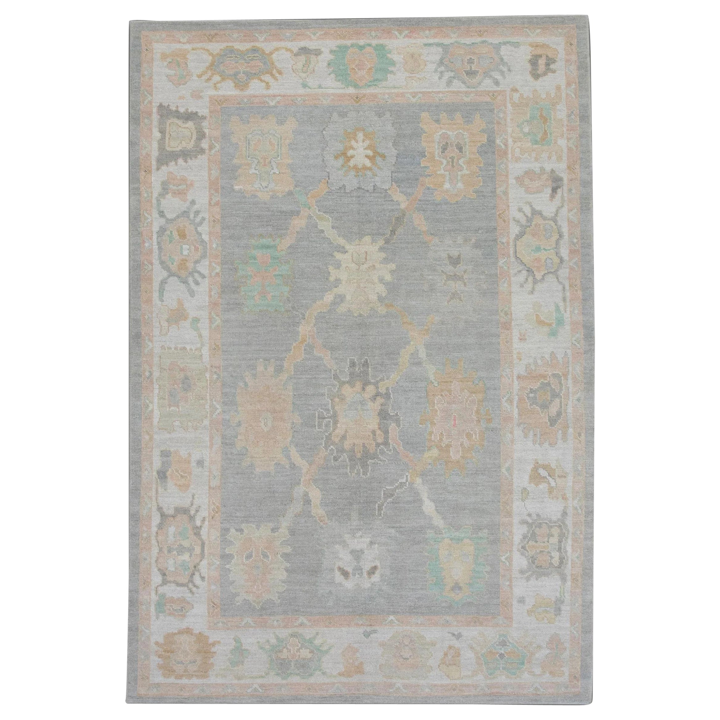 Oriental Hand Knotted Turkish Oushak Rug 6'1" x 9'3" #5369 For Sale