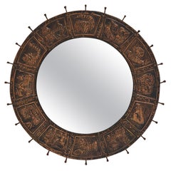 French Retro Zodiac Mirror