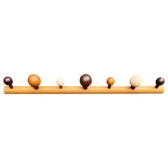 Danish Mixed Wood Wall Coat Rack By Romers