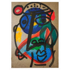 Pintura de Peter Keil, C 1977, Firmado, Acrílico sobre tabla, Alemania, Sin marco, Arte