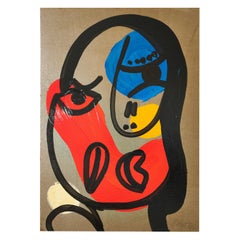 Pittura di Peter Keil, C.1972, Firmata, Acrilico su tavola, Senza cornice, Germania, Arte